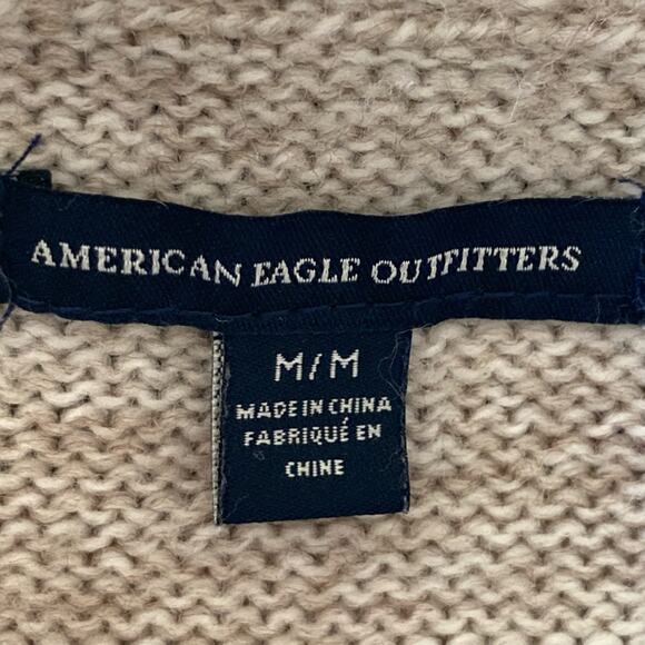 American Eagle Pullover Sweater Wool Blend Scoop MED Aztec Western Cowgirl - Picture 7 of 9